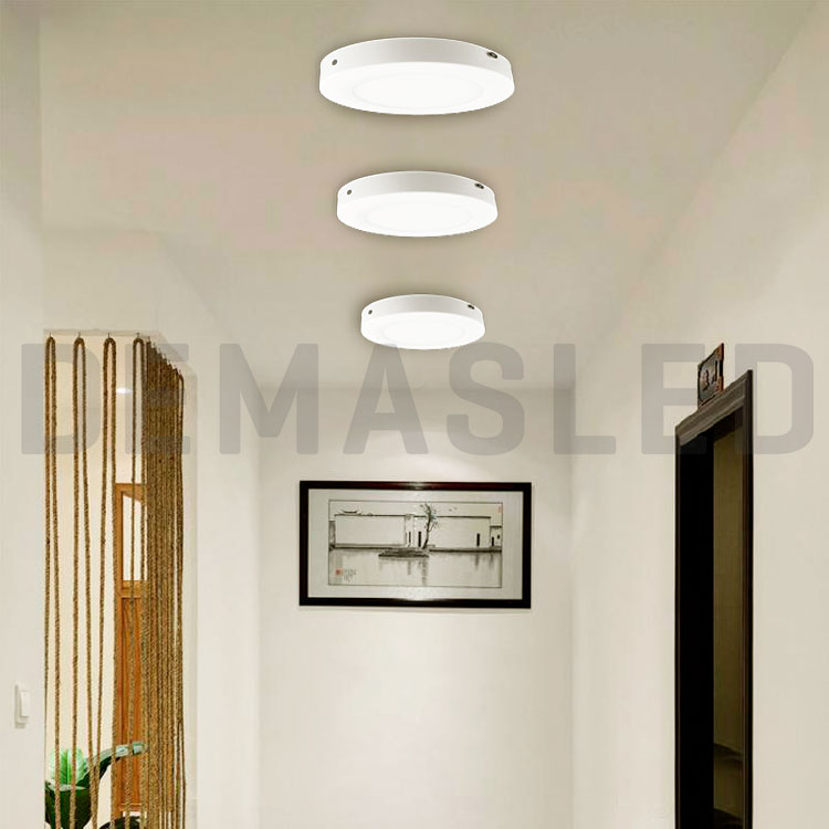 Plafón LED redondo blanco de 22.2cm, 18W 1440lm Neutro, de aplicar