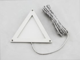 Panel triangular 2W blanco frío 6000ºK DC12V.