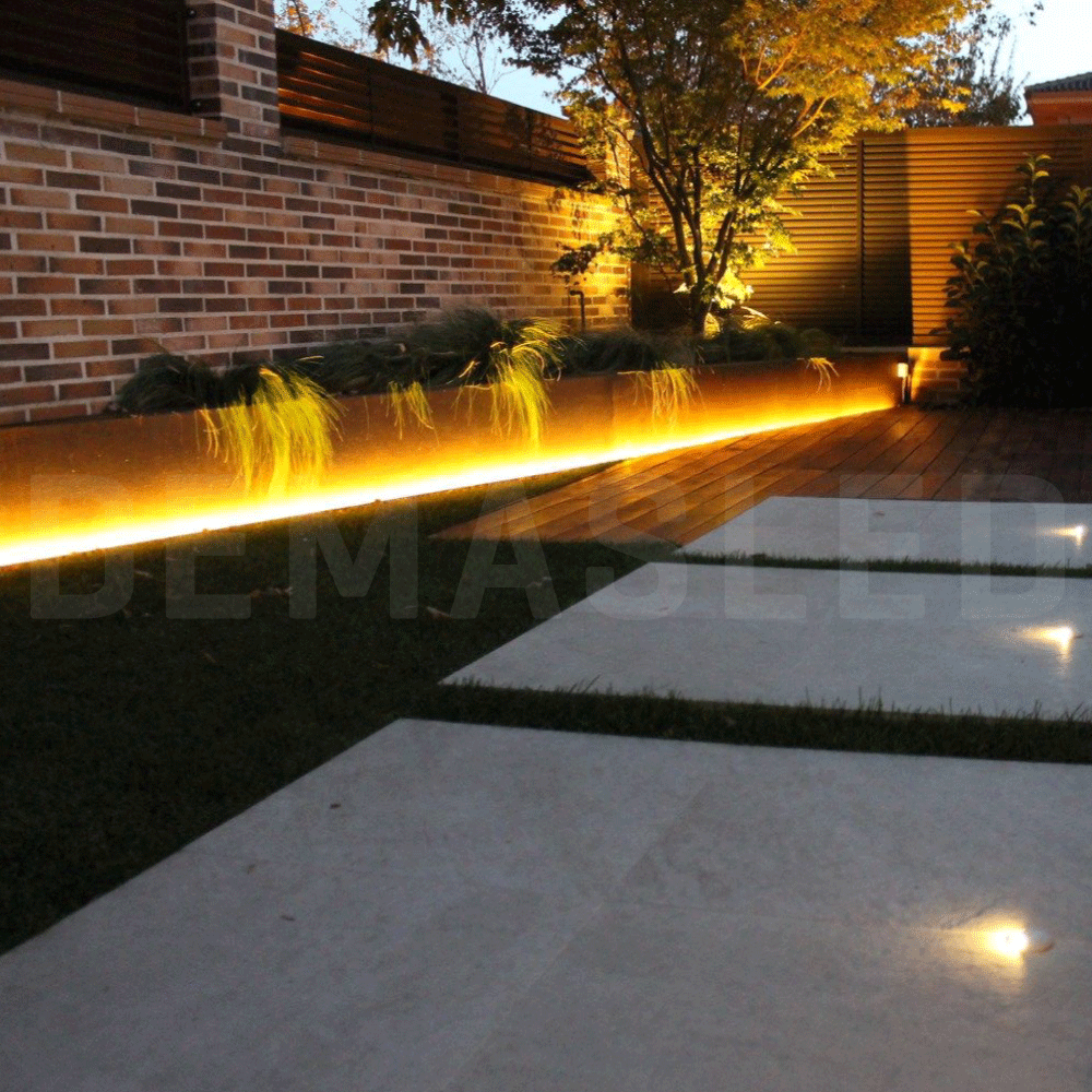 Tira LED SMD3528 IP68, 12V 4.5W/m, Amarillo 100lm/m, 60LEDs/m, 5m