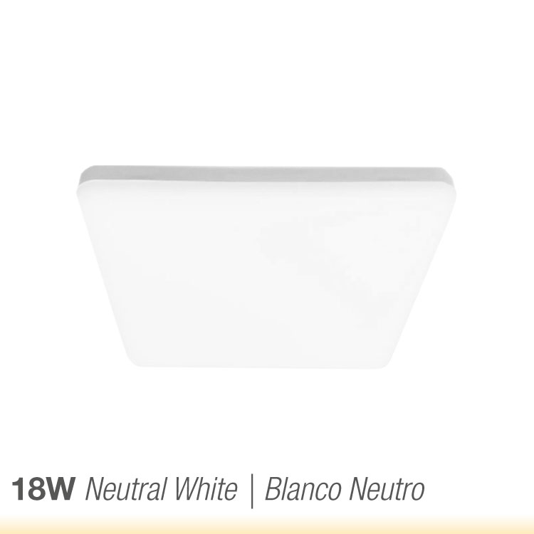 Panel LED cuadrado AJUSTABLE 17x17cm 18W 1620lm Neutro, Empotrar