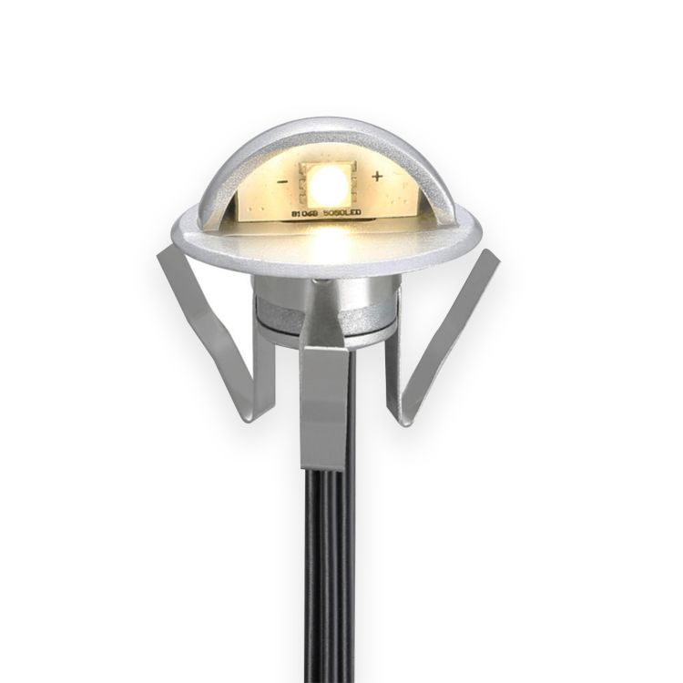 Luminaria empotrada a escalera IP65, 12V 0.4W, Blanco Cálido 10lm