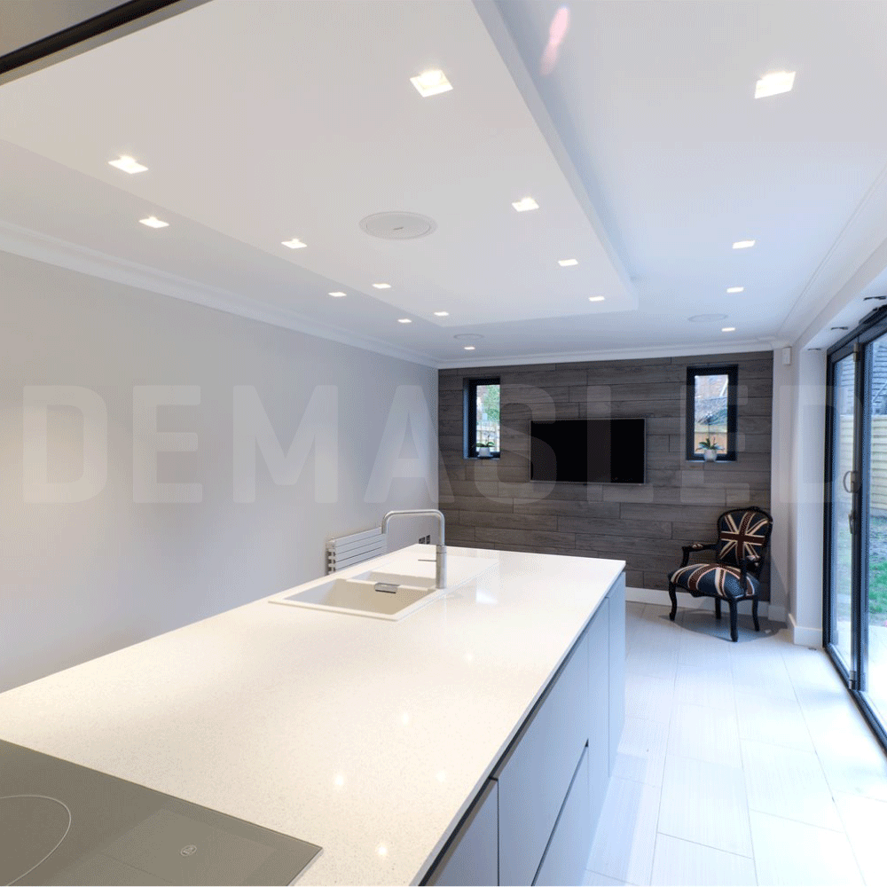 Panel LED cuadrado AJUSTABLE de 12x12cm 12W 1020lm Frío, Empotrar