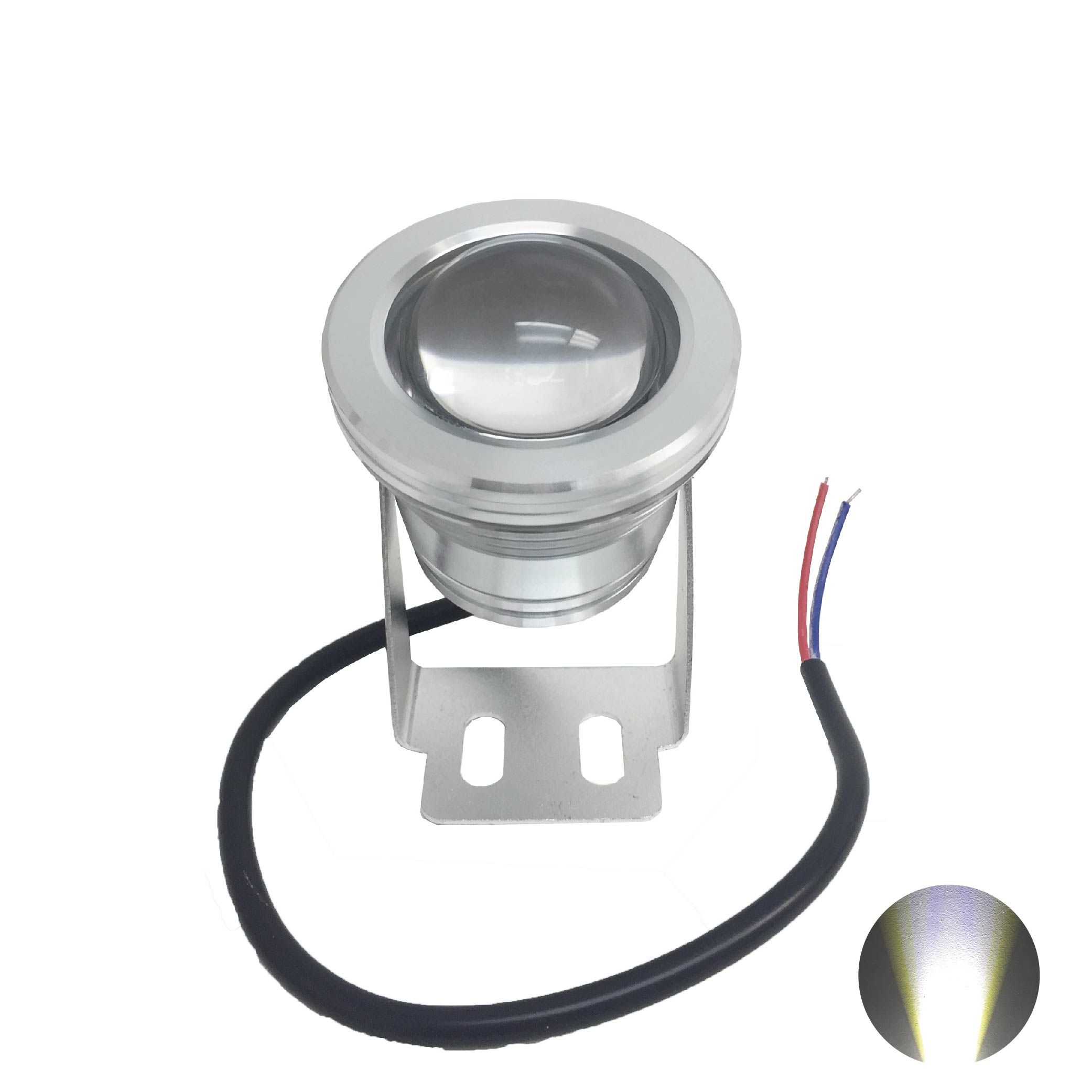 Mini Proyector LED 10W 180° Blanco Frío 7000°K 12V IP67 Dimerizable