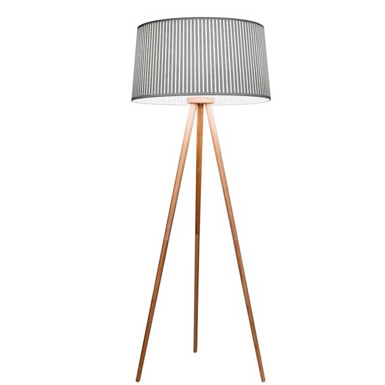 Lámpara de Pie de Madera - Pantalla textil - BEA
