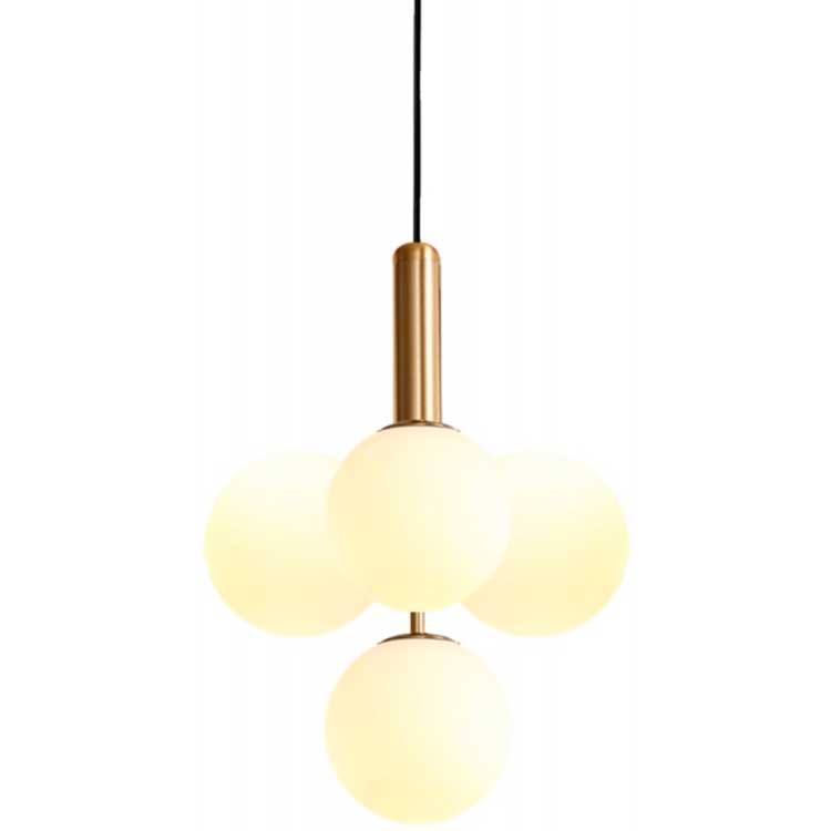 Colgante metal con 4 globos opal