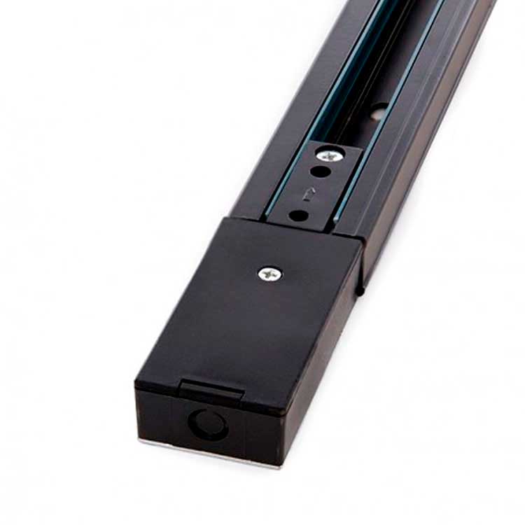 Carril monofásico reforzado 1m negro
