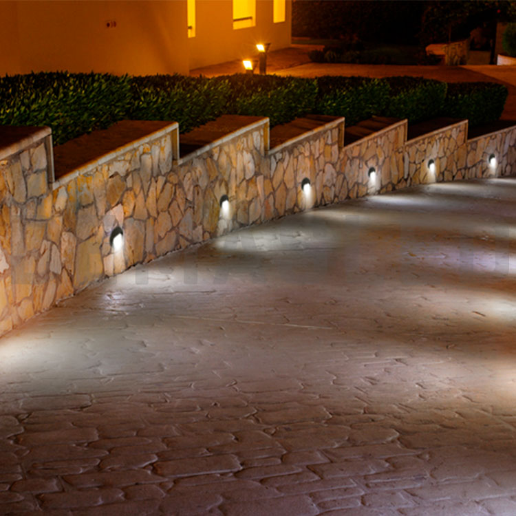 Aplique LED Exterior de Pared Redondo 12cm 6W IP65 Blanco Neutro 220V Negro