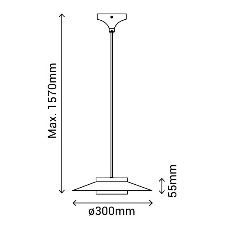 Colgante Blanco Valentina 18W bidireccional