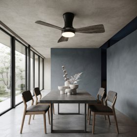 Ventilador de Techo con Luz LED CCT 920x265mm Madera Oscura 22W con Control Remoto AC100-240V I