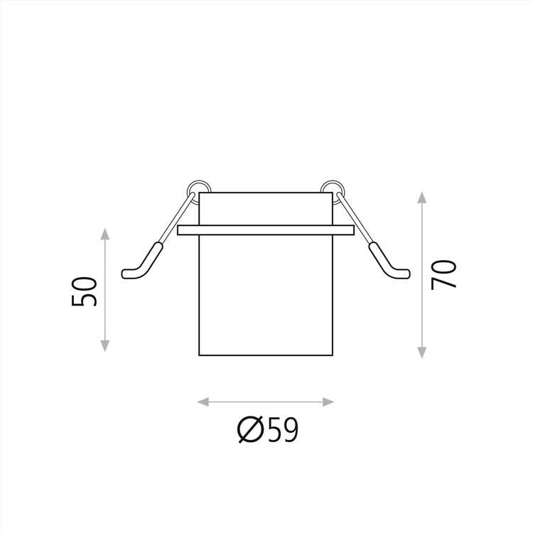 Foco empotrable de techo mini Zoom blanco para GU10 