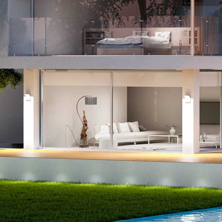 Aplique exterior 9W Blanco 3000K Neo IP54
