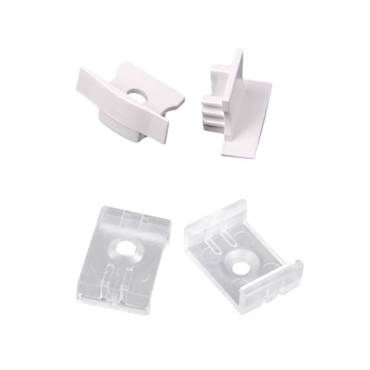 Kit de 2 tapas y 2 clips para perfil de aluminio, PER-14-2m. BLANCO