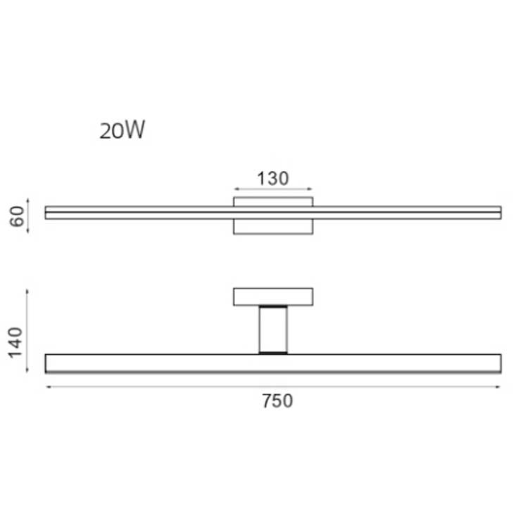 Aplique Blanco Morne IP44 20W