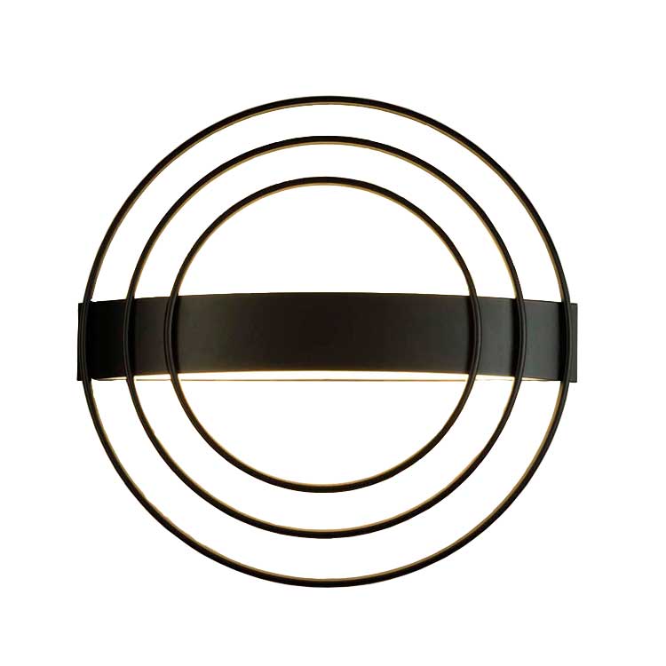 Aplique Negro Texturizado 12.5W 3000K Ringo