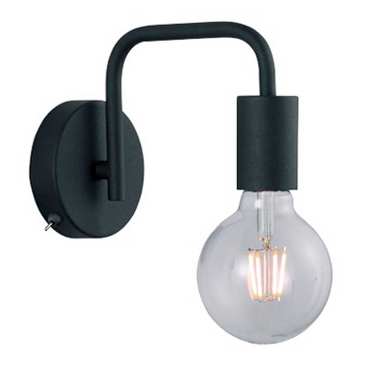 Aplique 1xE27 Diallo Negro