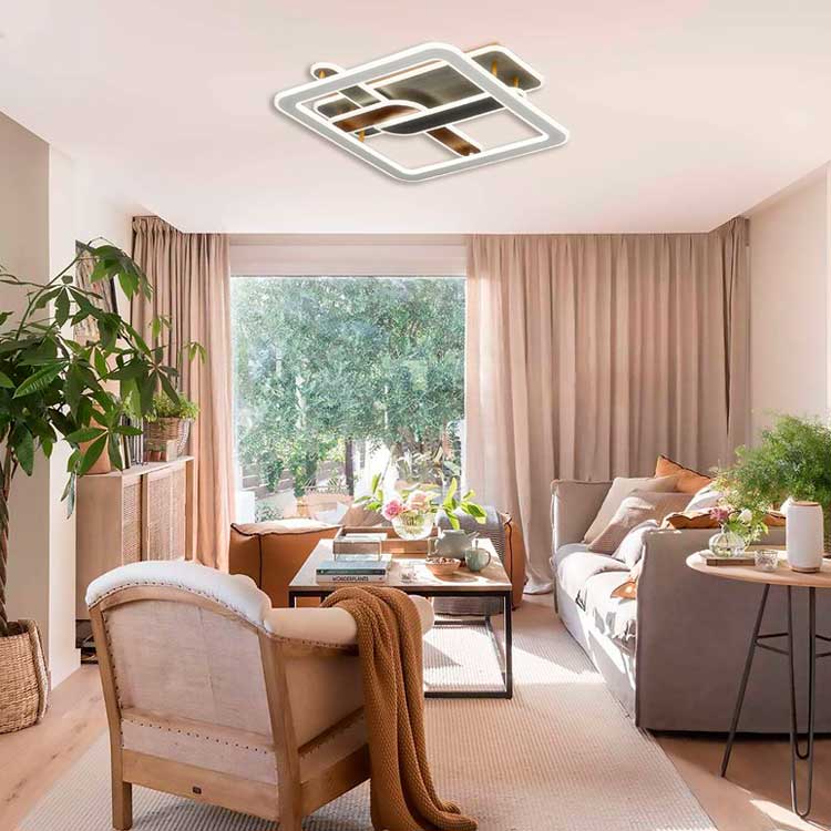 Plafón cuadrado 175W 3000/4500/6000K Dimable con Mando