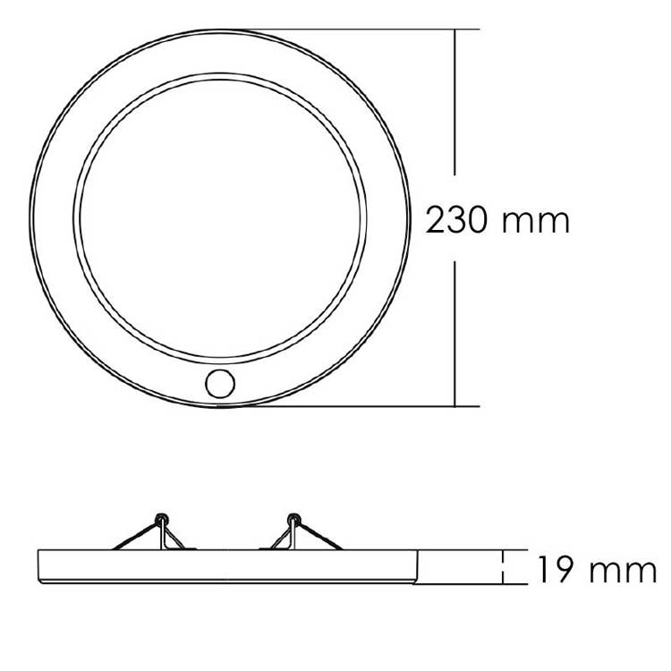 Downlight Kra CCT 18W con sensor de movimiento