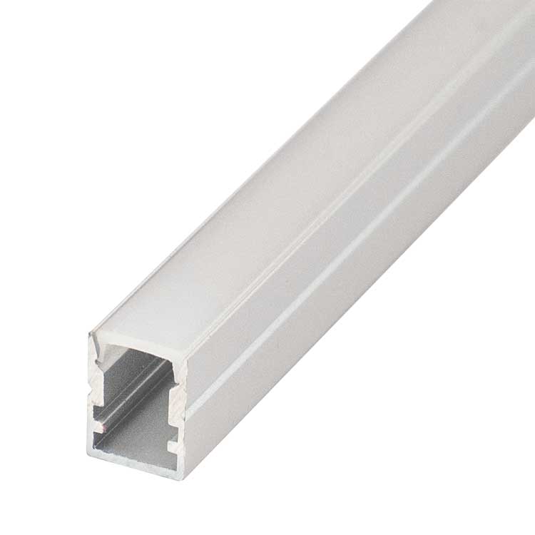 Perfil Fino 10 mm x 13 mm de aluminio anodizado de superficie 2m