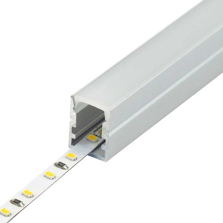 Perfil Fino 10 mm x 13 mm de aluminio anodizado de superficie 2m