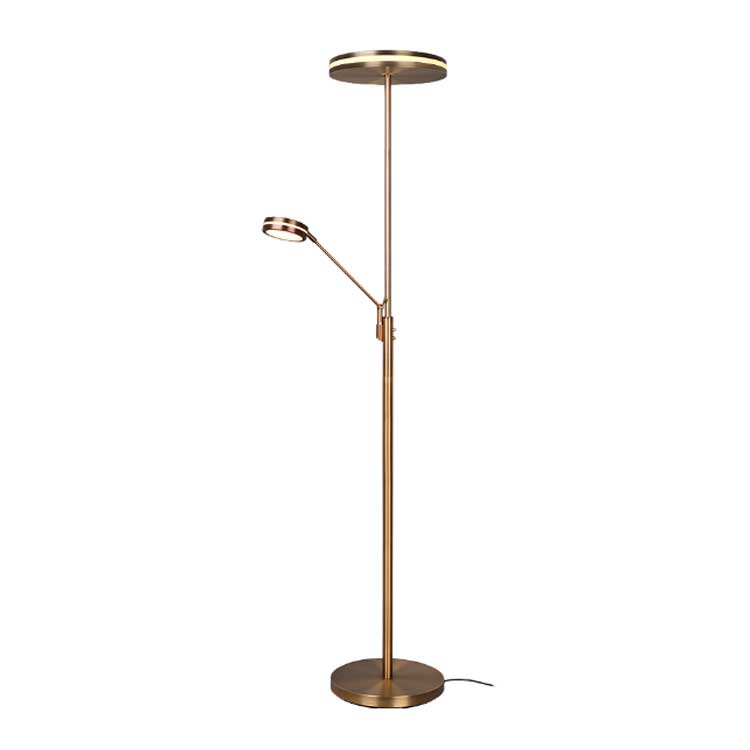 Lámpara pie FRA 35W bronce con lector 6W 3000 a 6000K 