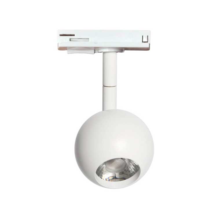 Foco carril 10W esfera orientable UGR13 Blanco 3000K