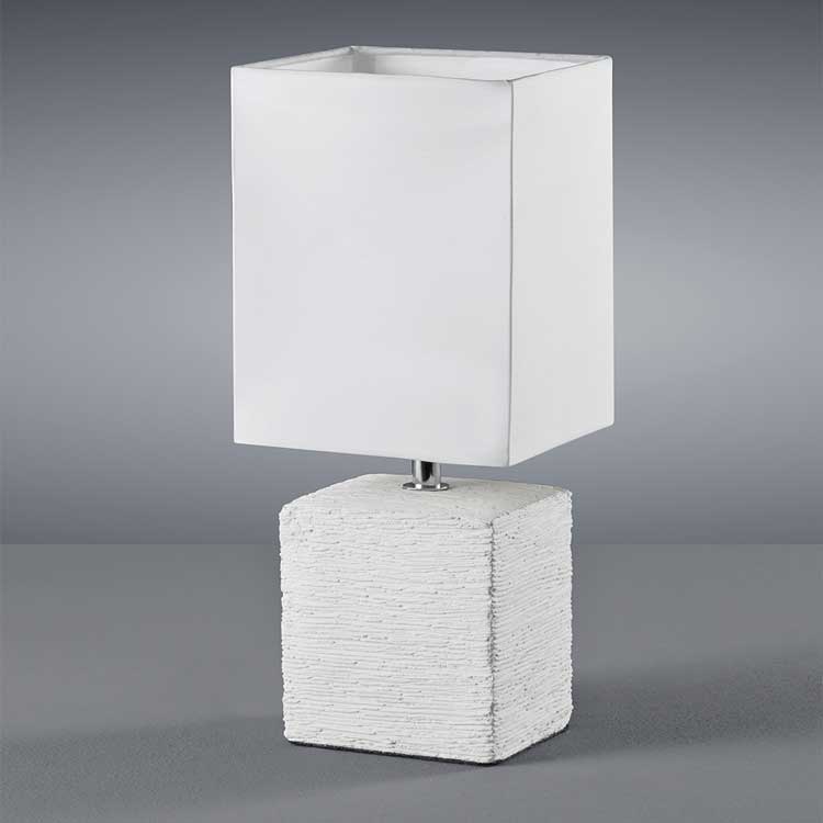 Lámpara mesa blanca con pantalla para E14 Ping