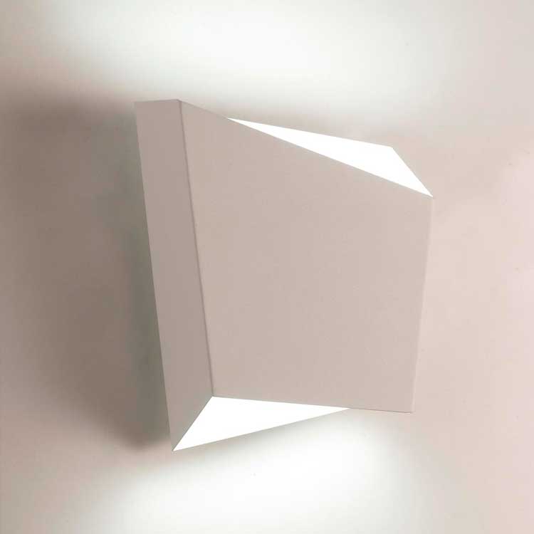Aplique Asimetric blanco para GX53