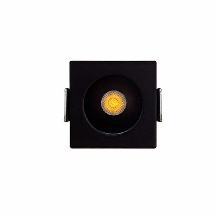 Foco Cuadrado PULSAR C NEGRO 3,5W 220-240V 30° 3.000K 180Lm