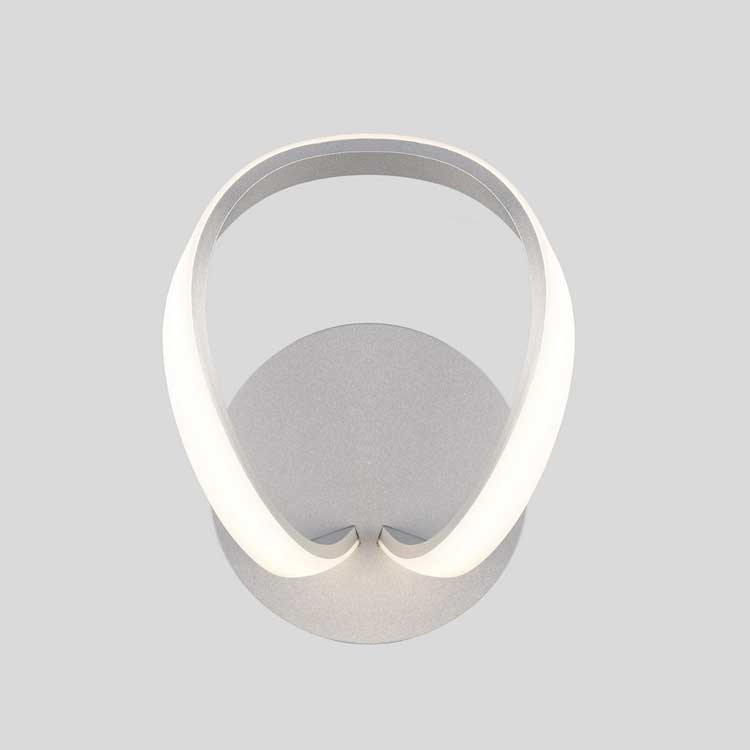 Aplique de pared 12W Kno Plata y cromo