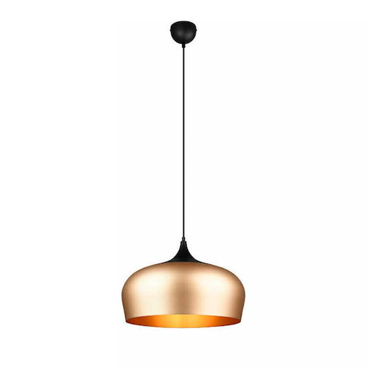 Colgante metálico dorado CHI para una bombilla E27
