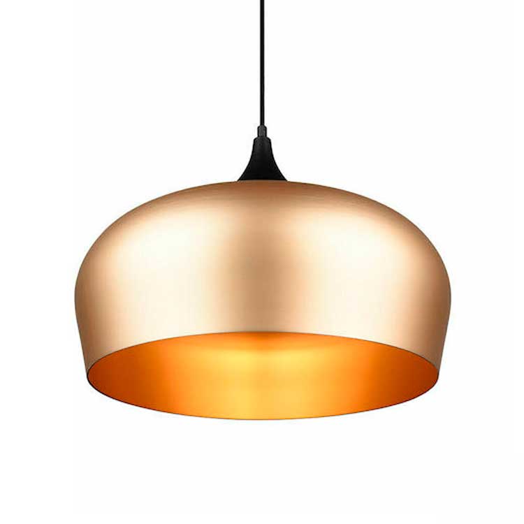 Colgante metálico dorado CHI para una bombilla E27