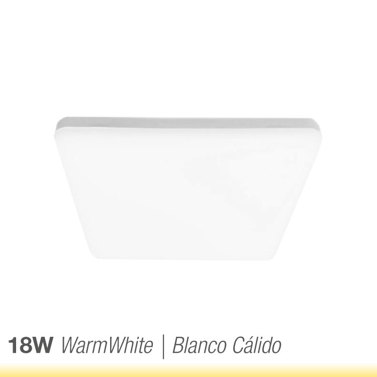 Panel LED cuadrado AJUSTABLE 17x17cm 18W 1620lm Cálido, Empotrar