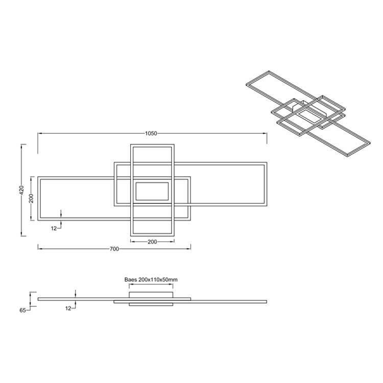 Plafón Irvine bronce mate SMD 60W de 3000K a 6500K