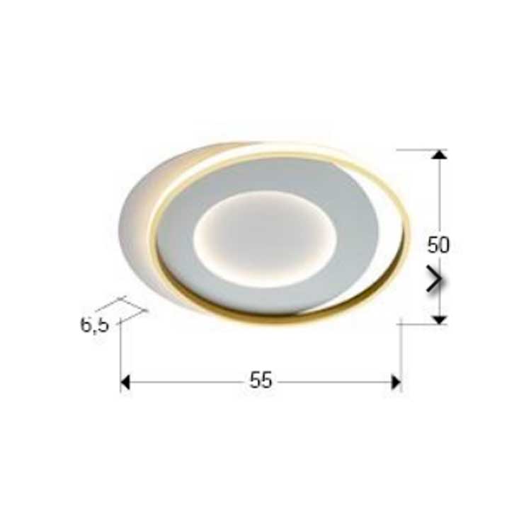 Plafón Limbos blanco oro