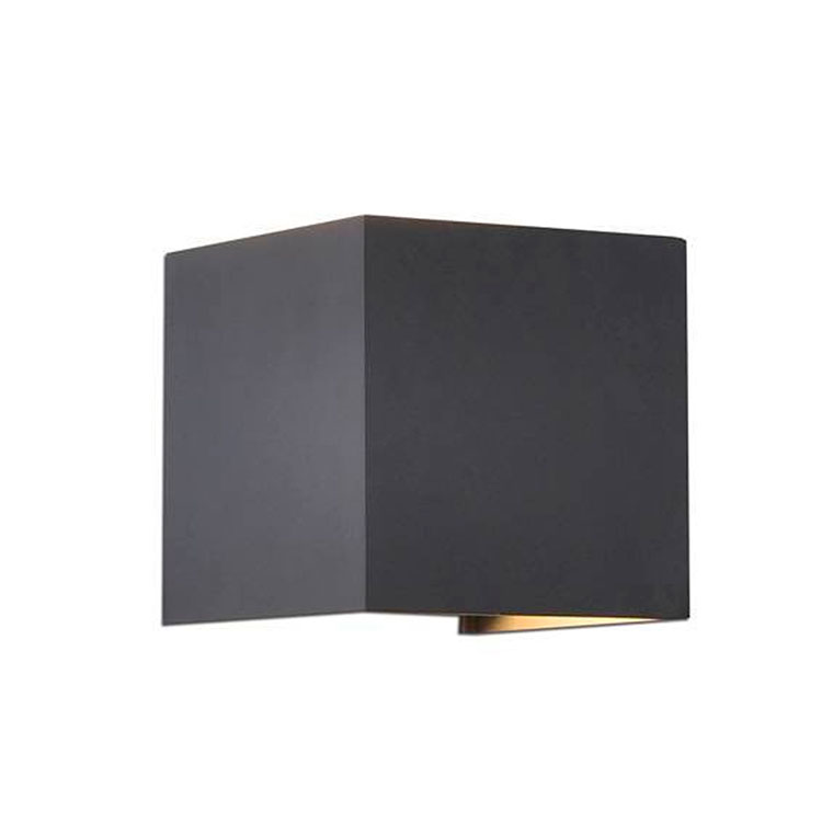Aplique cubo gris oscuro 3000ºK 12W IP65