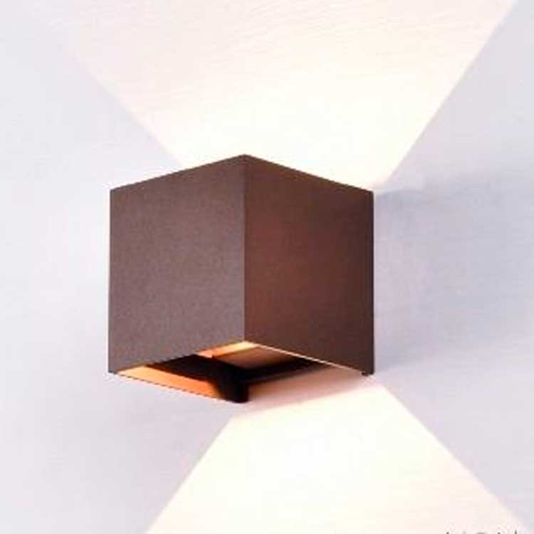 Aplique cubo Óxido 3000K 12W IP65