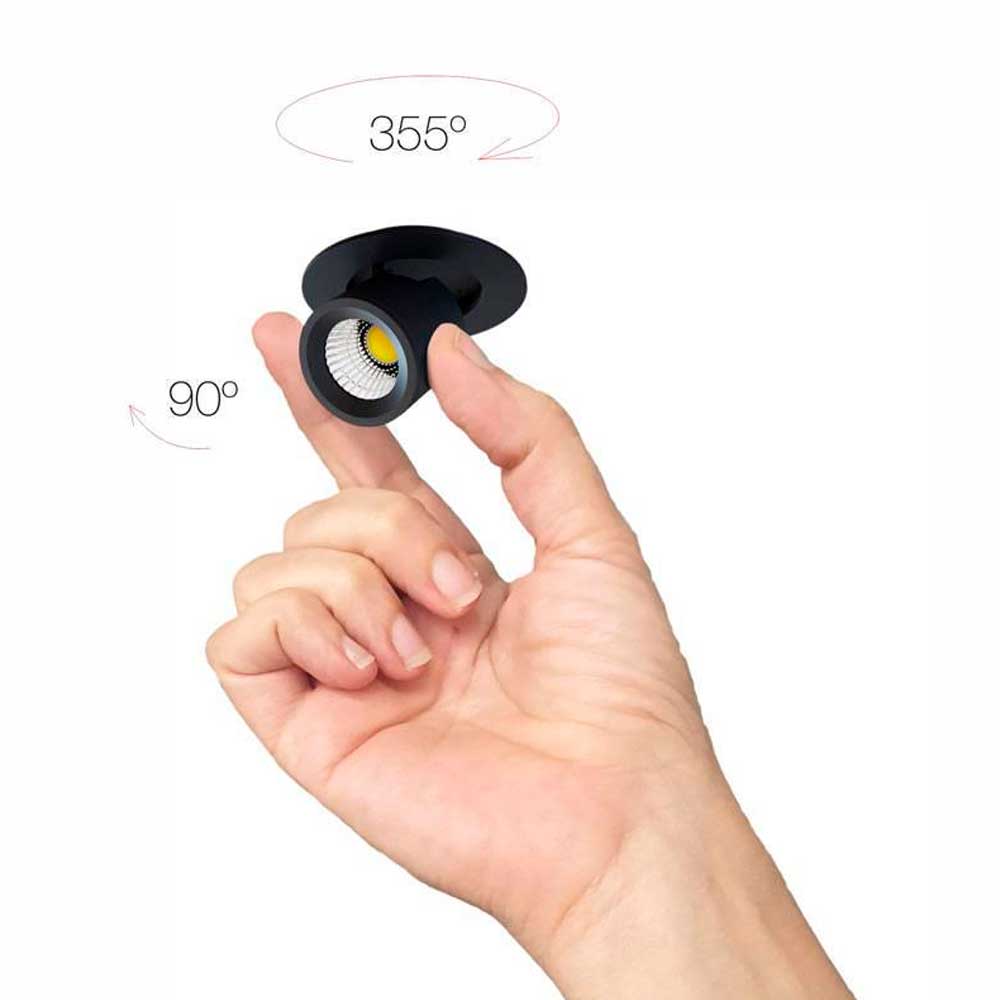 Foco 4W Negro Nano Oxo-R 45º