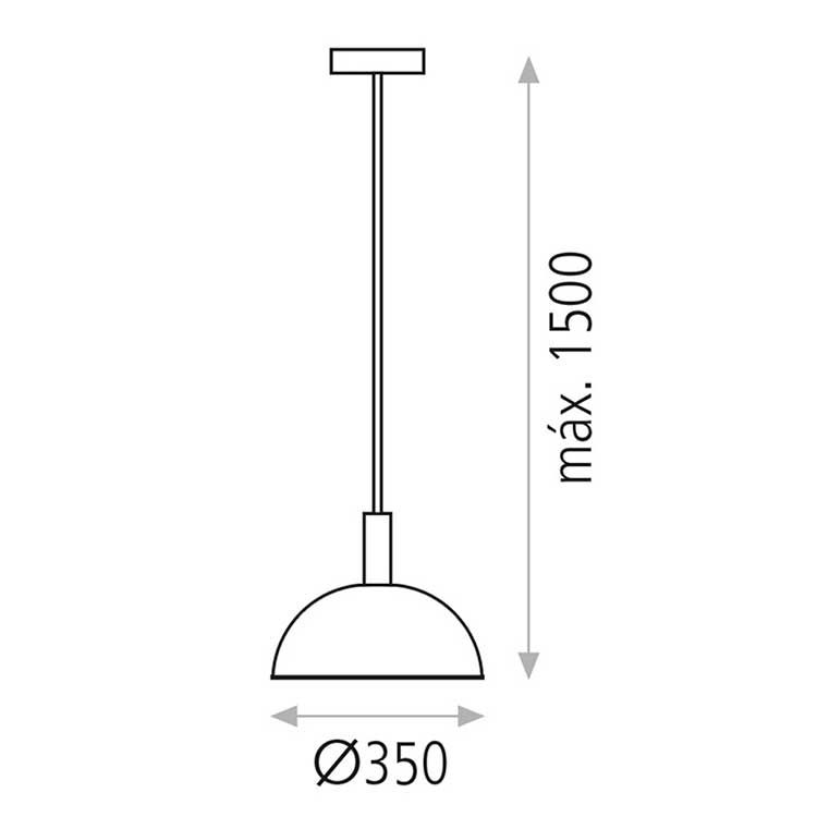 Colgante Metálico Blanco Tiga para E27
