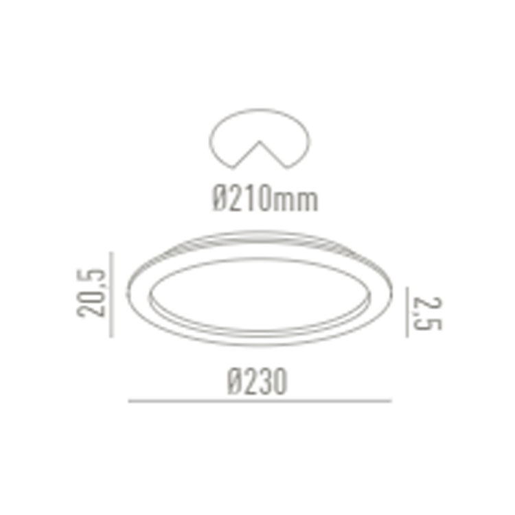 Downlight IP54 23W Negro 3000K 4000K