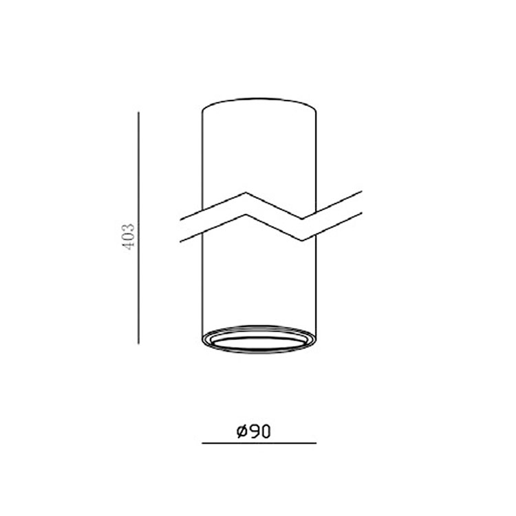 Cilindro 10W cromado 24º 4000K h403mm