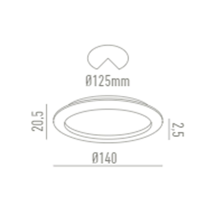 Downlight IP54 11W Negro 4000K