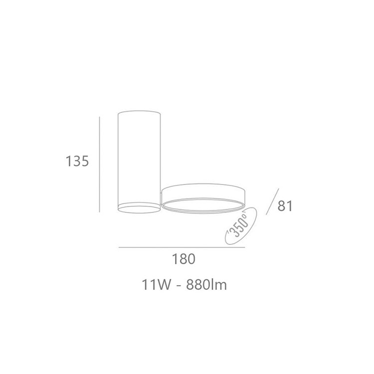 Downlight con movimiento 11W Blanco 4000K