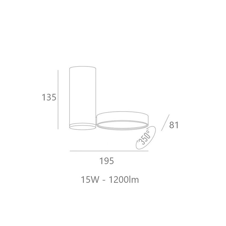 Downlight con movimiento 15W Blanco 4000K