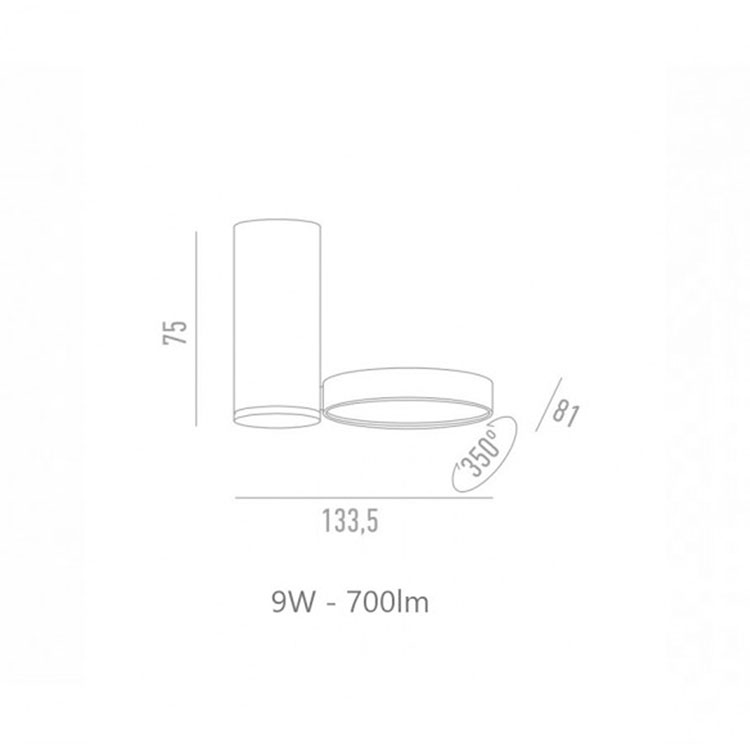 Downlight con movimiento 9W Blanco 4000K