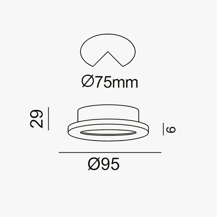 Mini Downlight 7W redondo blanco mate Ø95mm 4000K