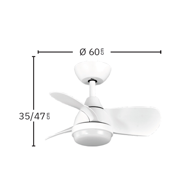 Ventilador de techo Blanco Pirdo 24W