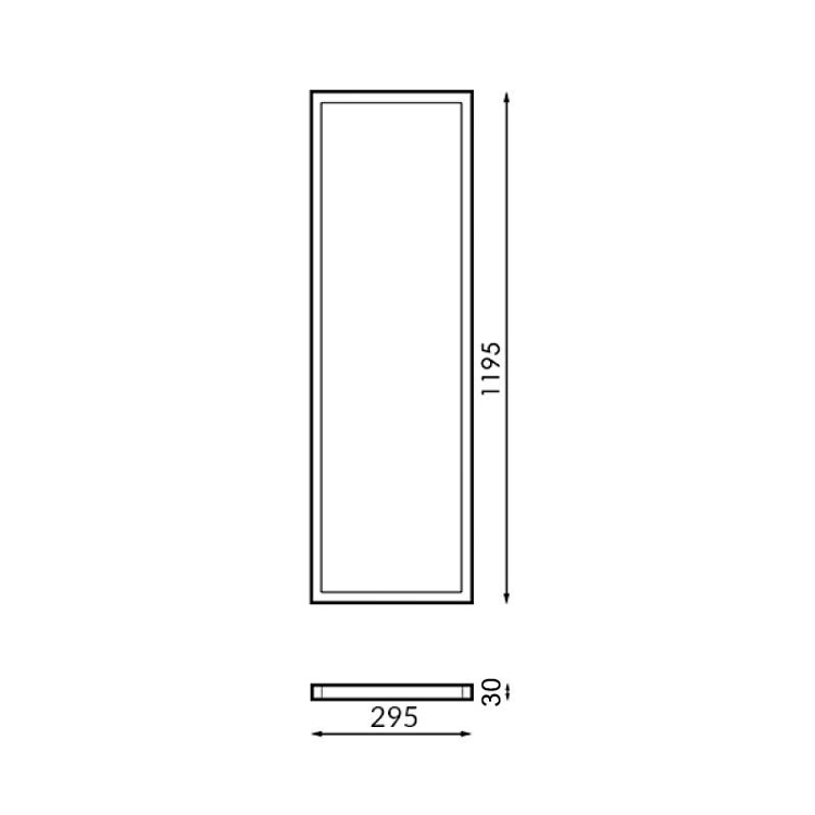 Panel LED rectangular 120x30cm, 40W CCT 