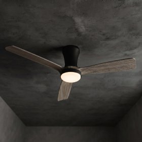 Ventilador Smart de Techo con Luz LED CCT 1300x300mm Madera Oscura 22W con Control Remoto Bluetooth 