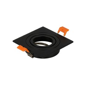 Spot Cuadrado Negro Ajustable sin soporte para lámpara GU10 91x91mm
