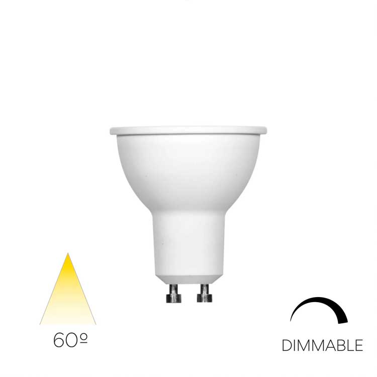 Bombilla LED, 6W GU10, 60° Dimable, Neutro 4000K, 220V